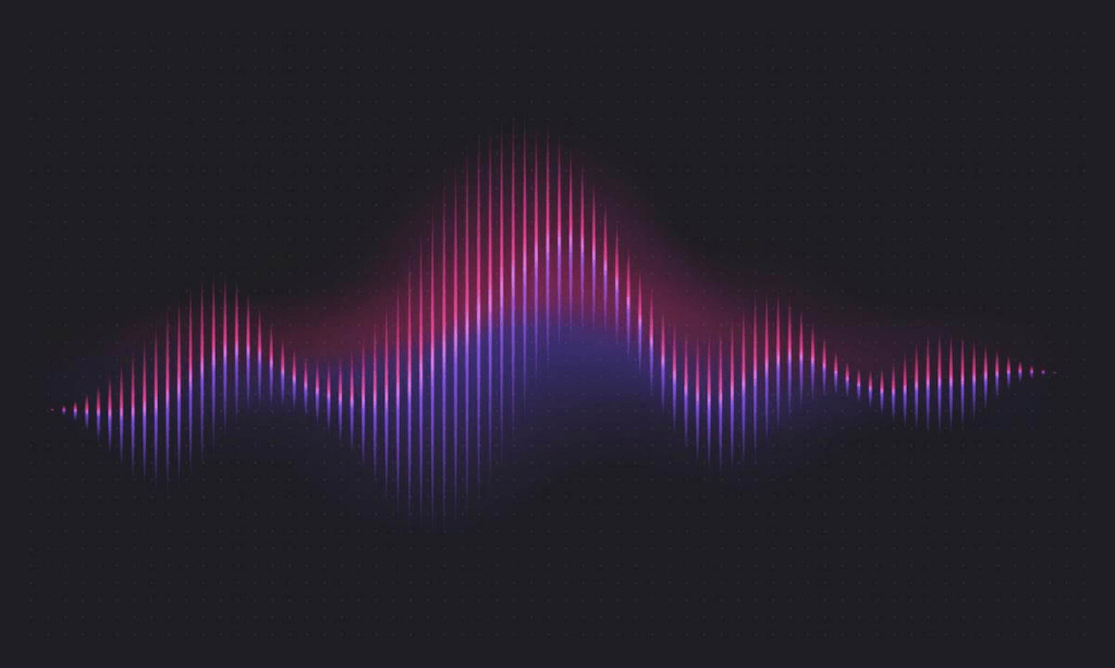 purple and pink sound wave