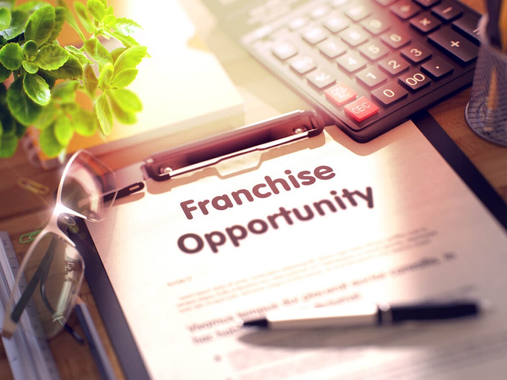 Franchise trends: Franchise Opportunity document on a clipboard
